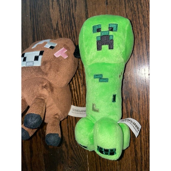 Minecraft Plush Mojang Lot of 2: cow & Creeper - Picture 3 of 4